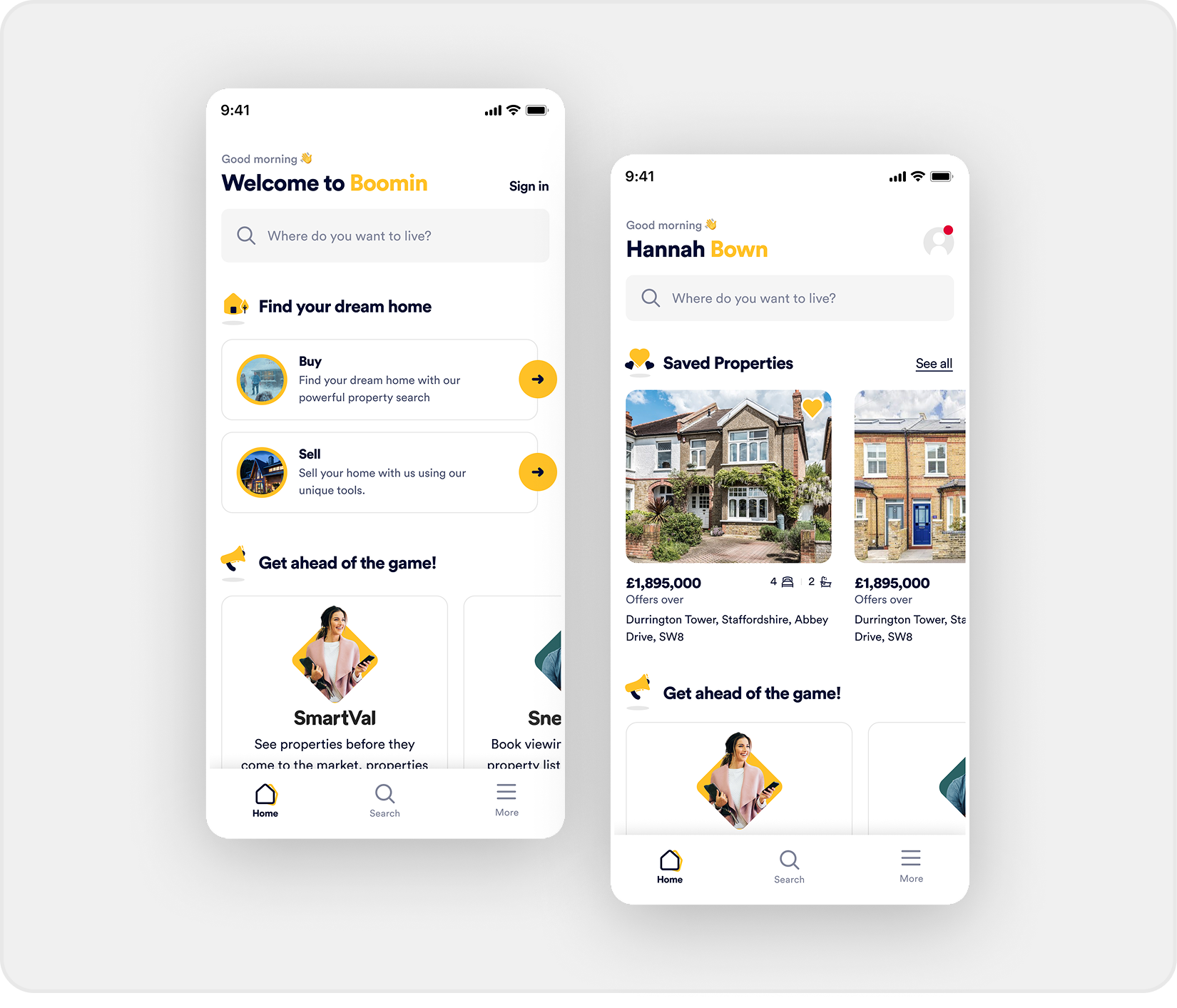 Boomin mobile app design