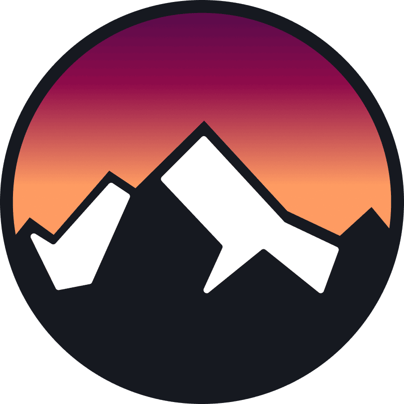 Minimalist mountain landscape illustration