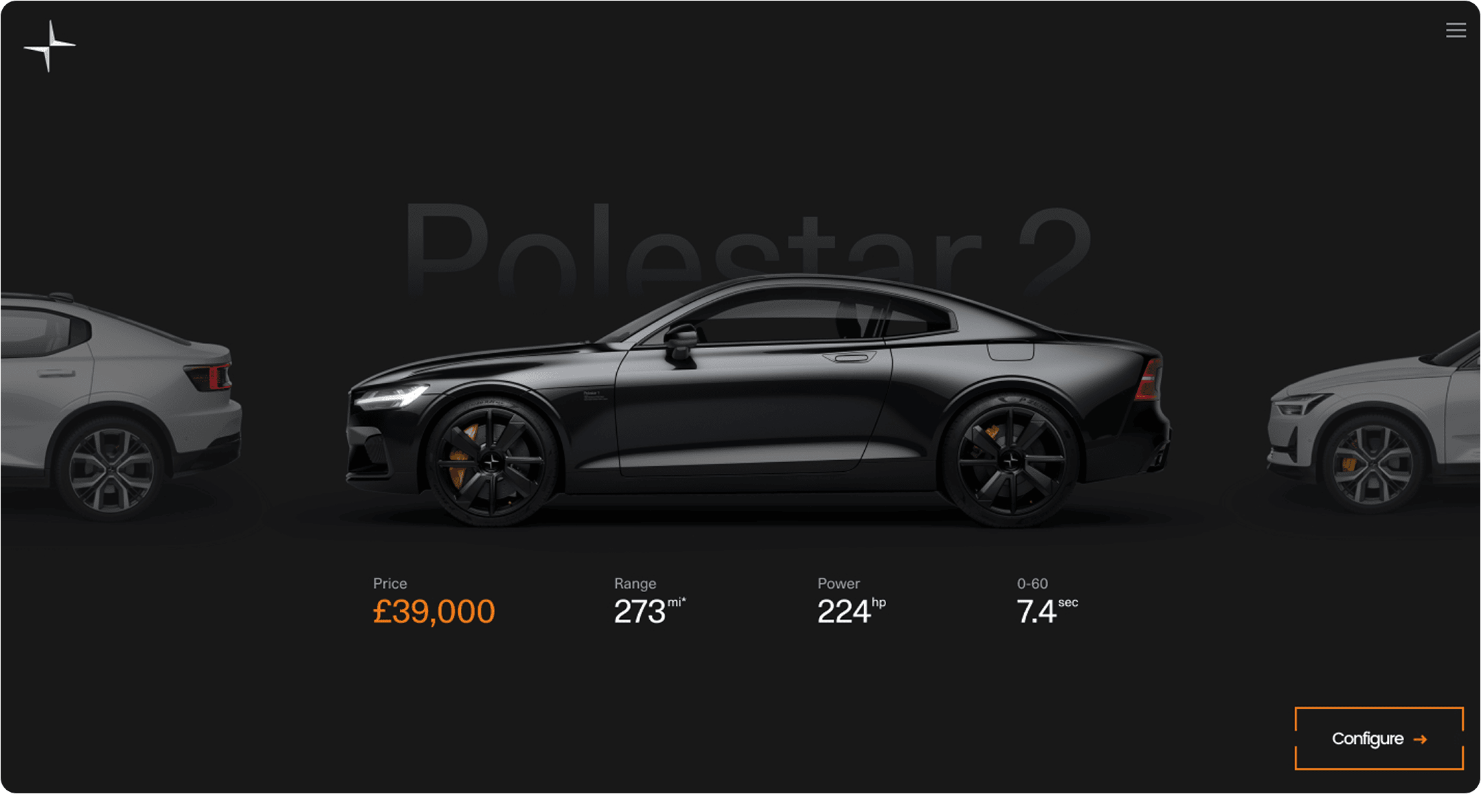 Polestar EV brand UI concept design
